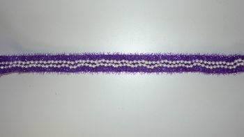 Luxe ribbon with Pearls 20mm (25 yard), Purple